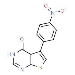 5-(4-NITROPHENYL)-3H-THIENO[2,3-D]PYRIMIDIN-4-ONE结构式