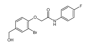 2-[2-BROMO-4-(HYDROXYMETHYL)PHENOXY]-N-(4-FLUOROPHENYL)-ACETAMIDE structure
