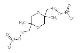 [2,5-dimethyl-5-(nitrooxymercuriomethyl)-1,4-dioxan-2-yl]methyl-nitrooxymercury结构式