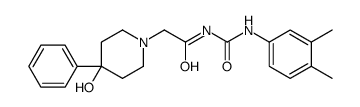 N-[(3,4-dimethylphenyl)carbamoyl]-2-(4-hydroxy-4-phenylpiperidin-1-yl)acetamide Structure