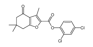 (2,4-dichlorophenyl) 3,6,6-trimethyl-4-oxo-5,7-dihydro-1-benzofuran-2-carboxylate结构式