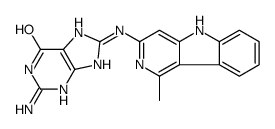 2-amino-8-[(1-methyl-5H-pyrido[4,3-b]indol-3-yl)amino]-3,7-dihydropurin-6-one结构式