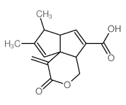 7,8-dimethyl-1-methylidene-2-oxo-4,4a,6a,7-tetrahydropentaleno[1,6a-c]pyran-5-carboxylic acid结构式