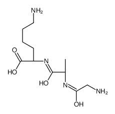 (2S)-6-amino-2-[[(2S)-2-[(2-aminoacetyl)amino]propanoyl]amino]hexanoic acid结构式