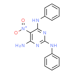 5-nitro-N~2~,N~4~-diphenylpyrimidine-2,4,6-triamine结构式