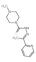 4-methyl-N-(1-pyridin-2-ylethylideneamino)piperazine-1-carbothioamide structure