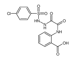 2-[[2-[2-(4-chlorophenyl)sulfonylhydrazinyl]-2-oxoacetyl]amino]benzoic acid结构式