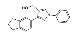 [3-(2,3-dihydro-1H-inden-5-yl)-1-phenylpyrazol-4-yl]methanol Structure