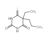 5-ethyl-5-propyl-6-sulfanylidene-1,3-diazinane-2,4-dione结构式