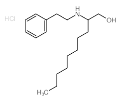 1-Decanol,2-[(2-phenylethyl)amino]-, hydrochloride (1:1) structure