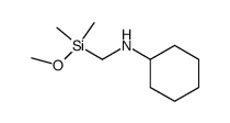 cyclohexylaminomethyldimethylmethoxysilane Structure