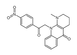 2,3,4,10-Tetrahydro-1-methyl-10-(p-nitrophenacyl)benzo[b][1,8]naphthyridin-5-one结构式