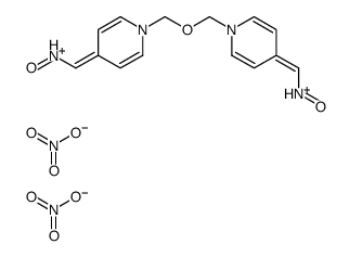 oxo-[[1-[[4-(oxoazaniumylmethylidene)pyridin-1-yl]methoxymethyl]pyridin-4-ylidene]methyl]azanium,dinitrate Structure