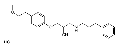 1-[4-(2-methoxyethyl)phenoxy]-3-(3-phenylpropylamino)propan-2-ol,hydrochloride Structure