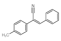 (Z)-2-(4-methylphenyl)-3-phenyl-prop-2-enenitrile结构式
