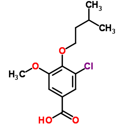 3-Chloro-5-methoxy-4-(3-methylbutoxy)benzoic acid结构式