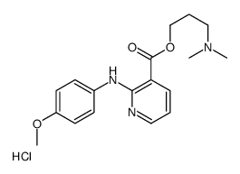 3-(dimethylamino)propyl 2-(4-methoxyanilino)pyridine-3-carboxylate,hydrochloride结构式