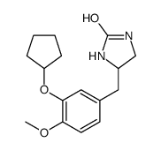 2-Imidazolidinone, 4-((3-(cyclopentyloxy)-4-methoxyphenyl)methyl)-结构式