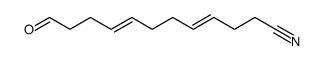 12-oxo-4,8-dodecadienenitrile Structure