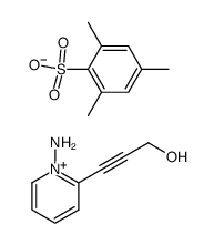 1-amino-2-(3-hydroxyprop-1-yn-1-yl)pyridin-1-ium 2,4,6-trimethylbenzenesulfonate结构式