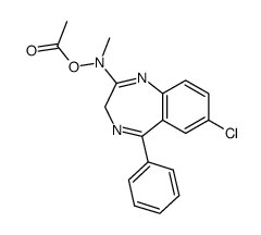 O-Acetyl-N-(7-chlor-5-phenyl-3H-1,4-benzodiazepin-2-yl)-N-methylhydroxylamin结构式