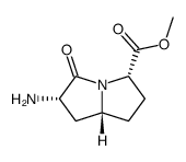 1H-Pyrrolizine-3-carboxylicacid,6-aminohexahydro-5-oxo-,methylester, structure