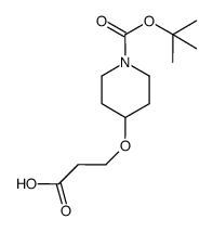 4-(2-carboxyethoxy)piperidine-1-carboxylic acid tert-butyl ester结构式