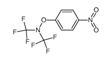 O-(4-nitrophenyl)-N,N-bis(trifluoromethyl)hydroxylamine结构式