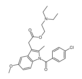 2-(diethylamino)ethyl 2-[1-(4-chlorobenzoyl)-5-methoxy-2-methylindol-3-yl]acetate结构式