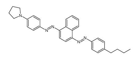 (4-butylphenyl)-[4-[(4-pyrrolidin-1-ylphenyl)diazenyl]naphthalen-1-yl]diazene Structure
