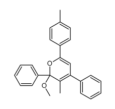 2-methoxy-3-methyl-6-(4-methylphenyl)-2,4-diphenylpyran结构式