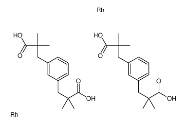 Bis[rhodium(a,a,a#,a#-tetramethyl-1,3-benzenedipropionic acid)] structure