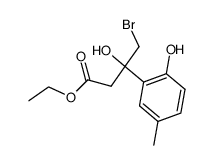 ethyl 4-bromo-3-hydroxy-3-(2-hydroxy-5-methylphenyl)butyrate Structure
