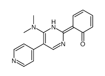 6-[6-(dimethylamino)-5-pyridin-4-yl-1H-pyrimidin-2-ylidene]cyclohexa-2,4-dien-1-one结构式