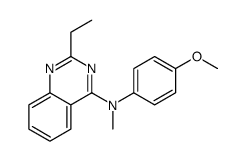 2-ethyl-N-(4-methoxyphenyl)-N-methylquinazolin-4-amine结构式