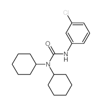 3-(3-chlorophenyl)-1,1-dicyclohexyl-urea Structure