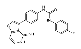 1-[4-(4-aminothieno[3,2-c]pyridin-3-yl)phenyl]-3-(4-fluorophenyl)urea结构式