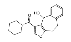(10-hydroxy-5,10-dihydro-4H-benzo[1,2]cyclohepta[3,4-c]furan-1-yl)-piperidin-1-ylmethanone结构式
