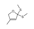 2,2-bis(methylthio)-4-methyl-2,5-dihydrofuran结构式