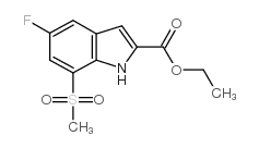 Ethyl 5-fluoro-7-(methylsulphonyl)-1H-indole-2-carboxylate Structure