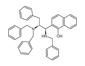 (1'R,2'S)-2-(1'-benzylamino-2'-dibenzylamino-3'-phenyl-propyl)-naphthalen-1-ol Structure