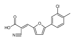 2-Propenoic acid, 3-[5-(3-chloro-4-methylphenyl)-2-furanyl]-2-cyano-, (2E)结构式