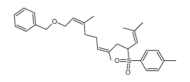 1-(((6Z,10Z)-12-(benzyloxy)-2,6,10-trimethyldodeca-2,6,10-trien-4-yl)sulfonyl)-4-methylbenzene Structure