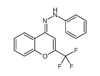 N-[[2-(trifluoromethyl)chromen-4-ylidene]amino]aniline结构式