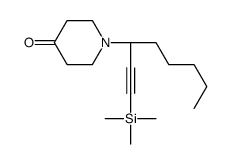 1-[(3S)-1-trimethylsilyloct-1-yn-3-yl]piperidin-4-one结构式