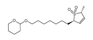 trans-2-methyl-5-(7-(tetrahydropyranoxy)heptyl)-3-sulfolene结构式