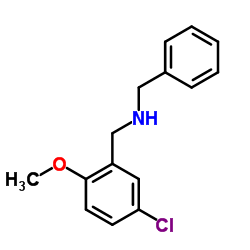 N-Benzyl-1-(5-chloro-2-methoxyphenyl)methanamine结构式