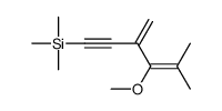 (4-methoxy-5-methyl-3-methylidenehex-4-en-1-ynyl)-trimethylsilane结构式
