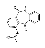 N-(6,11-dihydro-5-methyl-6,11-dioxo-5H-dibenz[b,e]azepin-10-yl)acetamide结构式