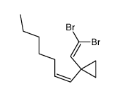 1-(2,2-Dibromo-vinyl)-1-((Z)-hept-1-enyl)-cyclopropane结构式